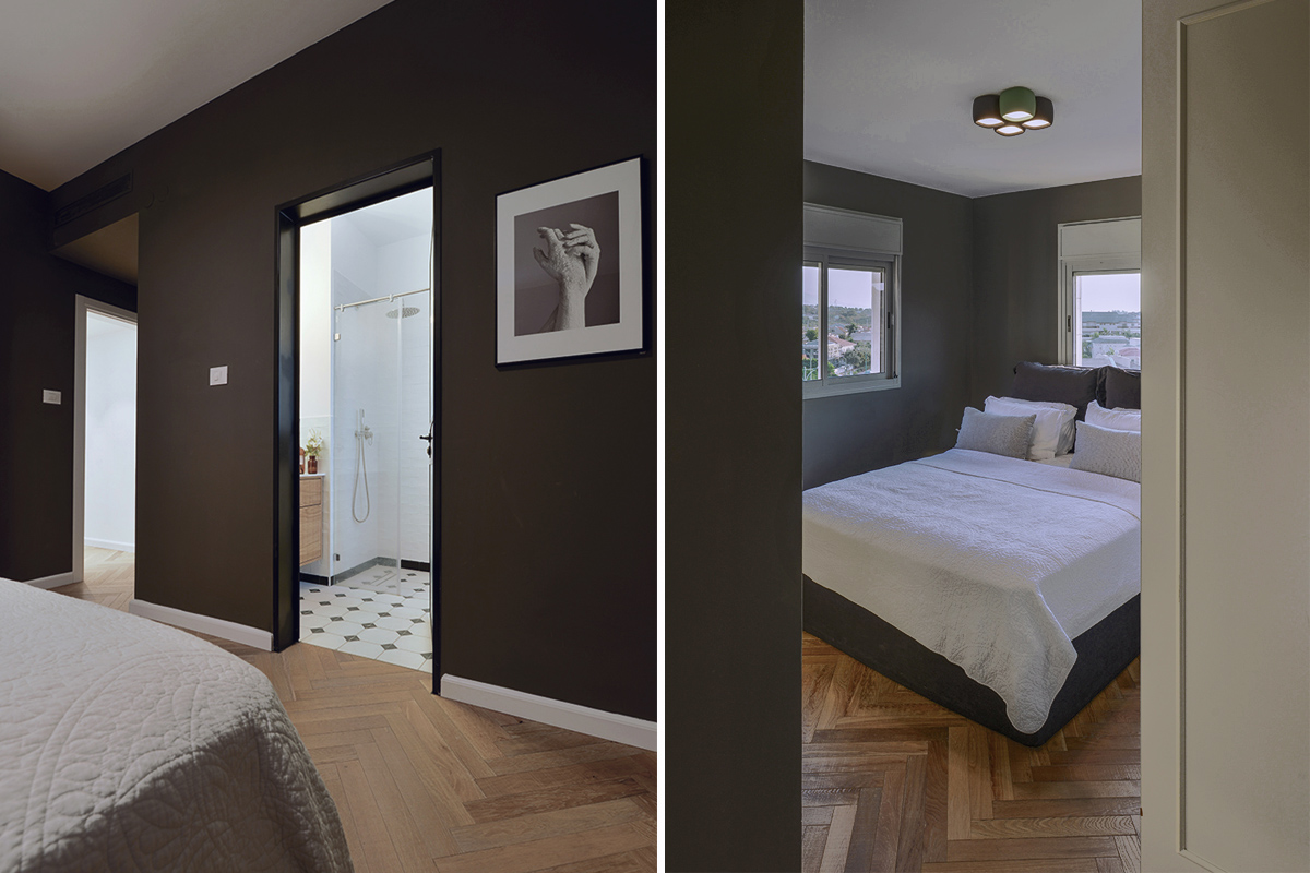 חדר שינה באפור כהה